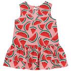 Girls Pink Watermelon Dress, 1, hi-res