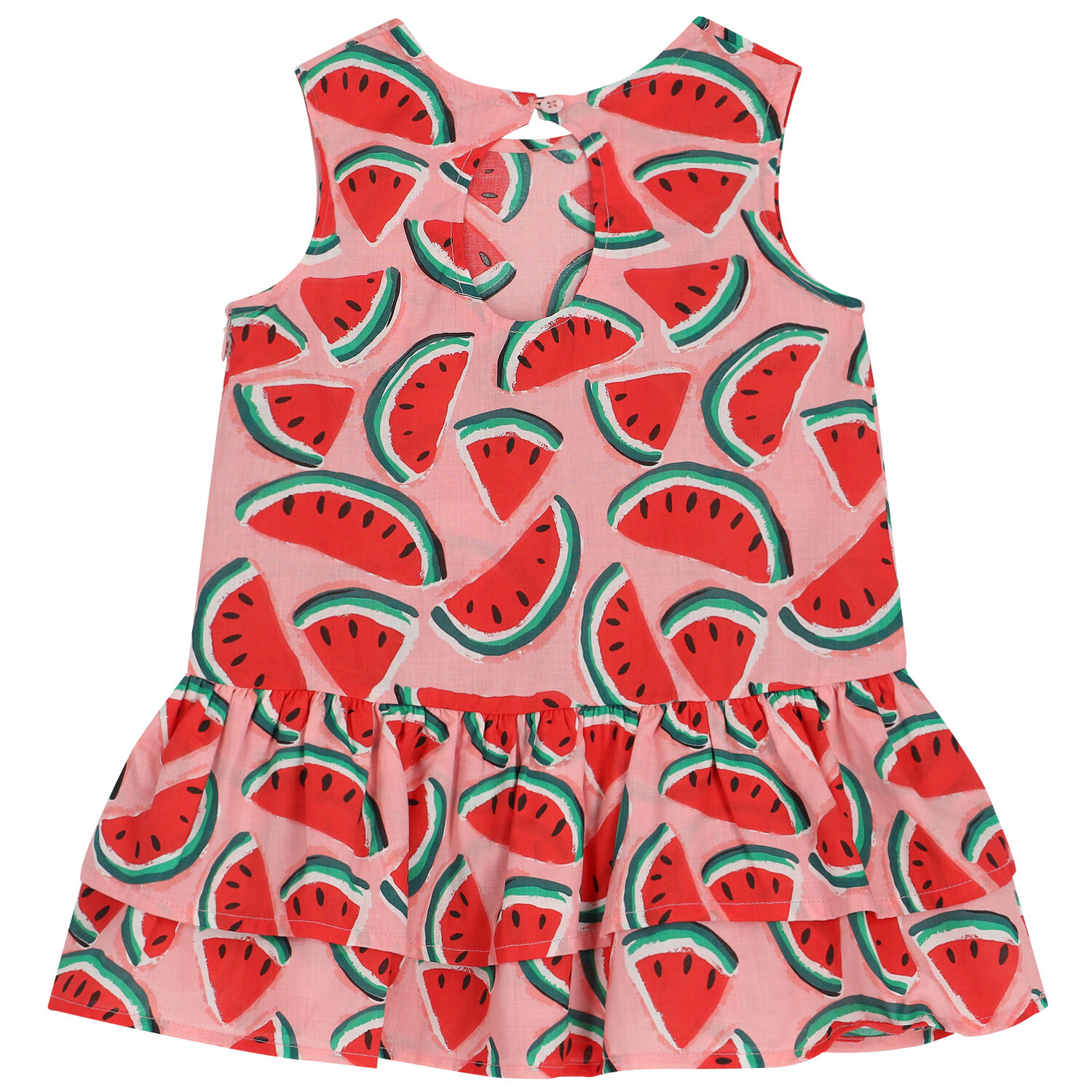 Girls Pink Watermelon Dress, 1, hi-res