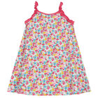 Girls White Floral Dress, 1, hi-res