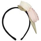 Girls Pink & Black 3D Flower Headband, 1, hi-res