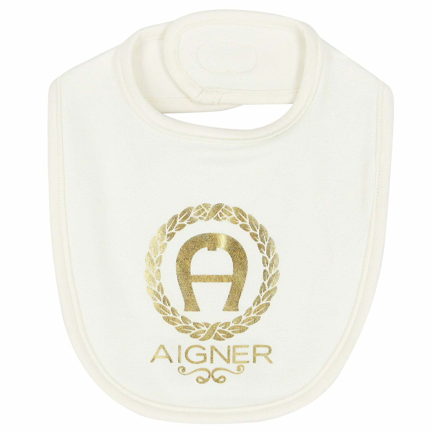 Ivory & Gold Logo Baby Bib, 2, hi-res image number null