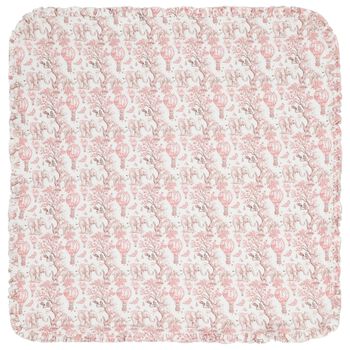 Baby Girls White & Pink Africa Blanket