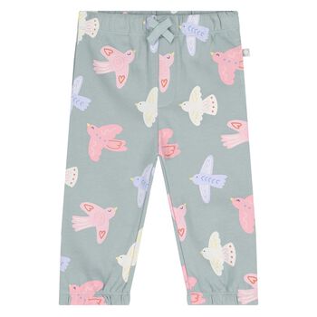 Younger Girls Green Bird Joggers