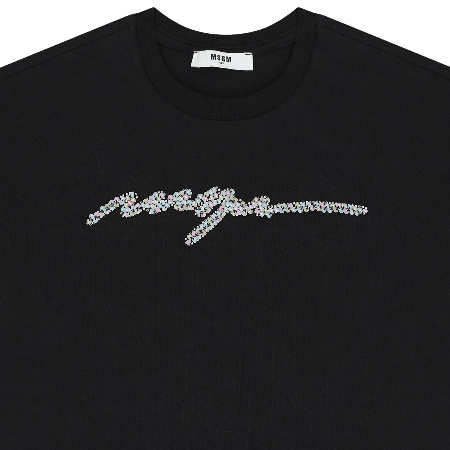 Girls Black Logo T-Shirt, 2, hi-res image number null