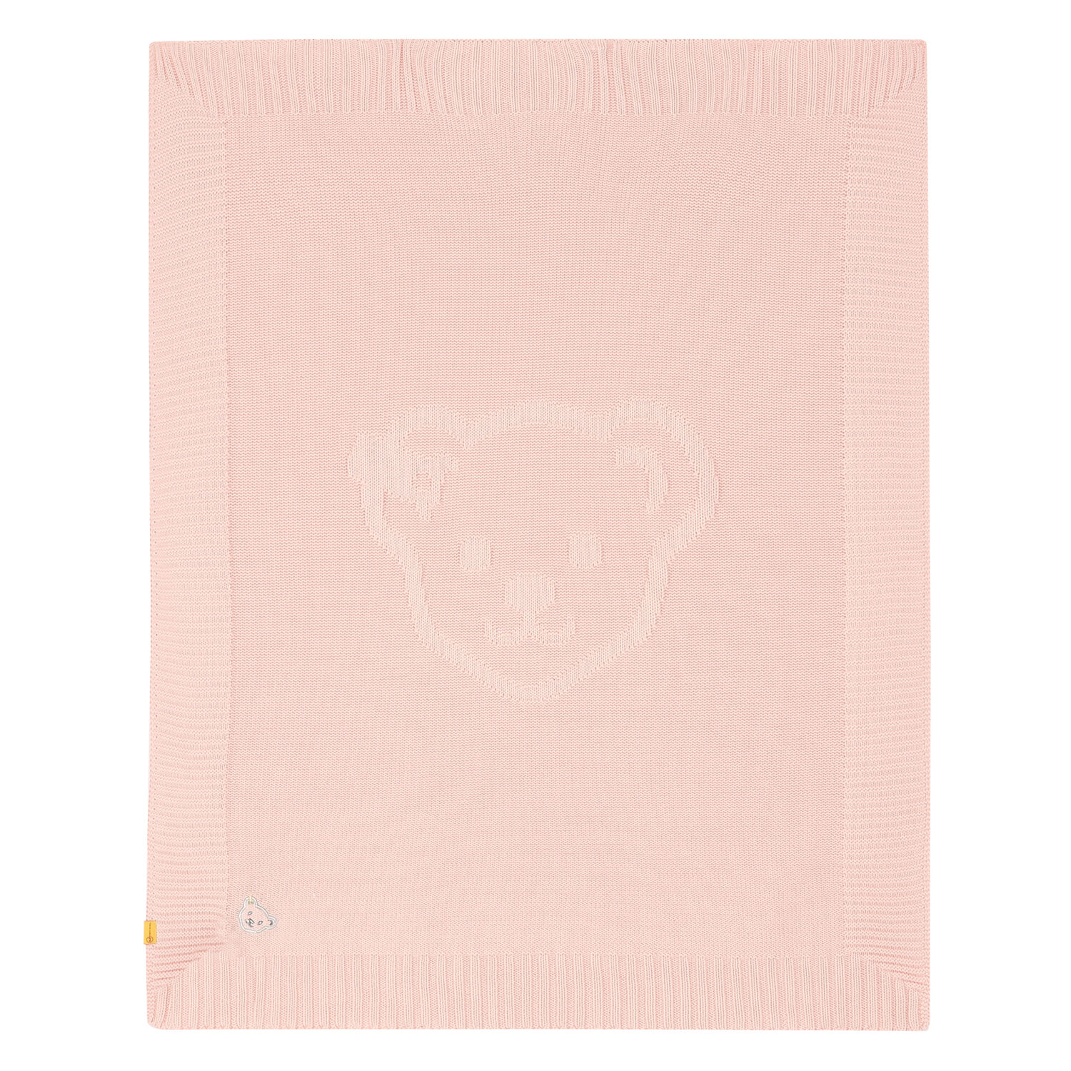 Baby Girls Pink Teddy Knitted Blanket, 1, hi-res