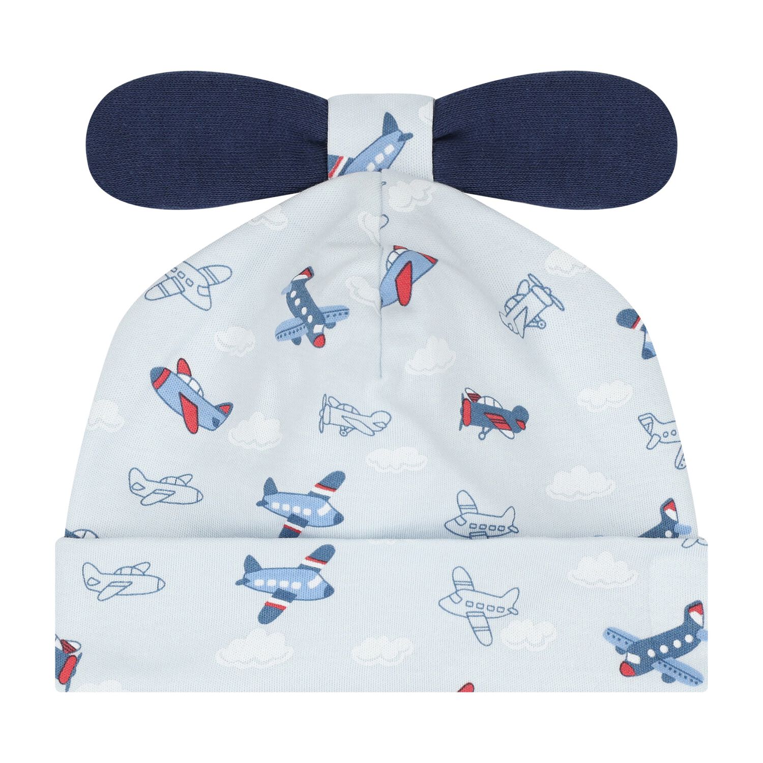 Baby Boys Blue Sky-High Planes Hat, 1, hi-res image number null