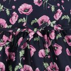 Younger Girls Navy Blue & Pink Floral Dress, 2, hi-res