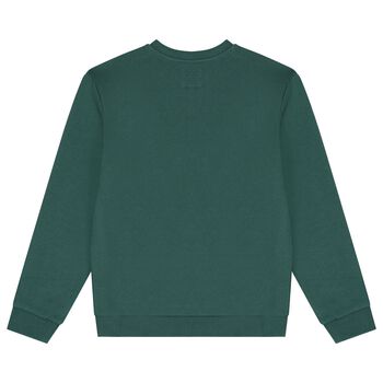 Boys Green Teddy Bear Logo Sweatshirt