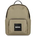 Boys Beige Canvas Backpack, 1, hi-res