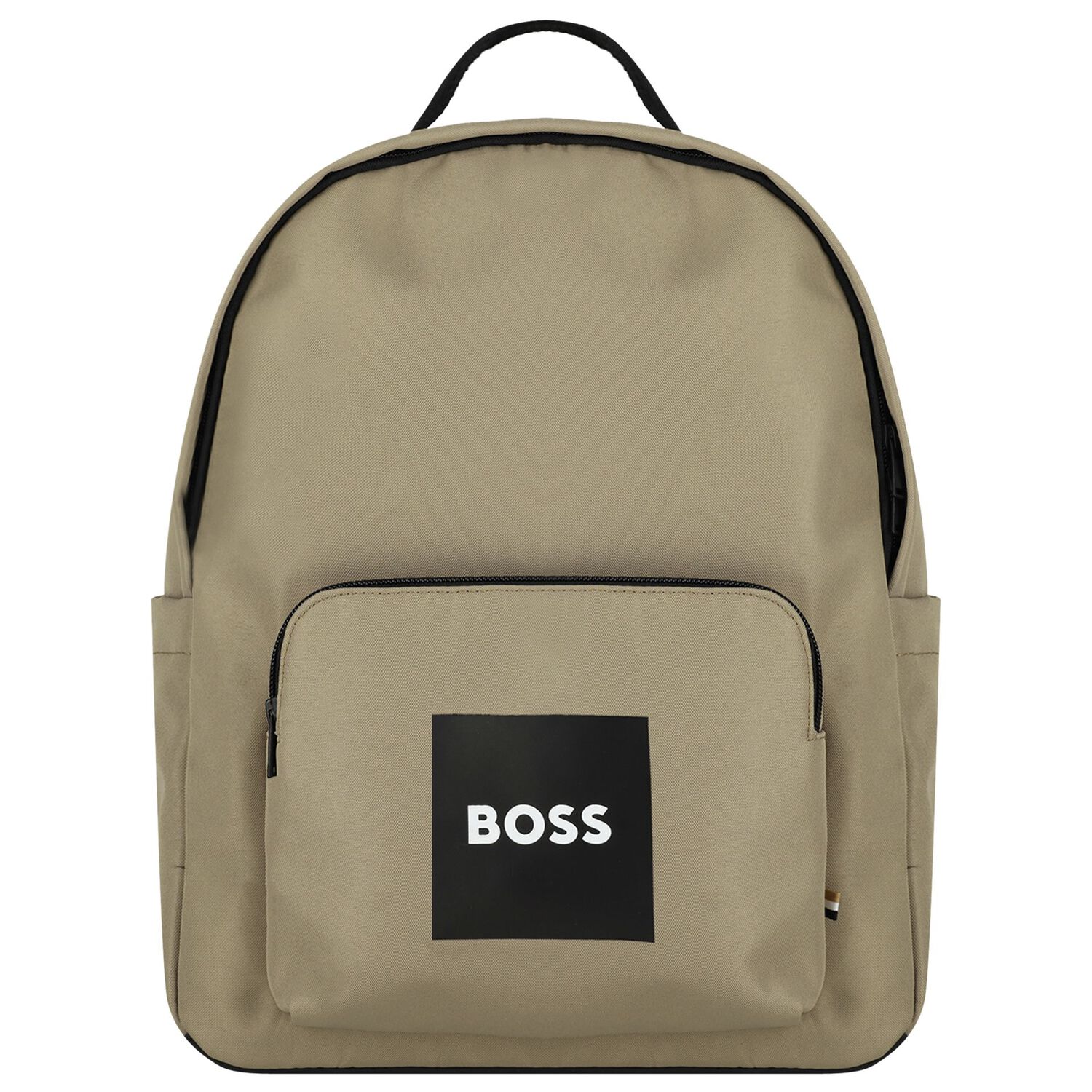 Boys Beige Canvas Backpack, 1, hi-res