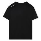 Boys Black Ikonik Karl T-Shirt, 1, hi-res