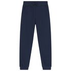 Boys Navy Blue Logo Joggers, 2, hi-res