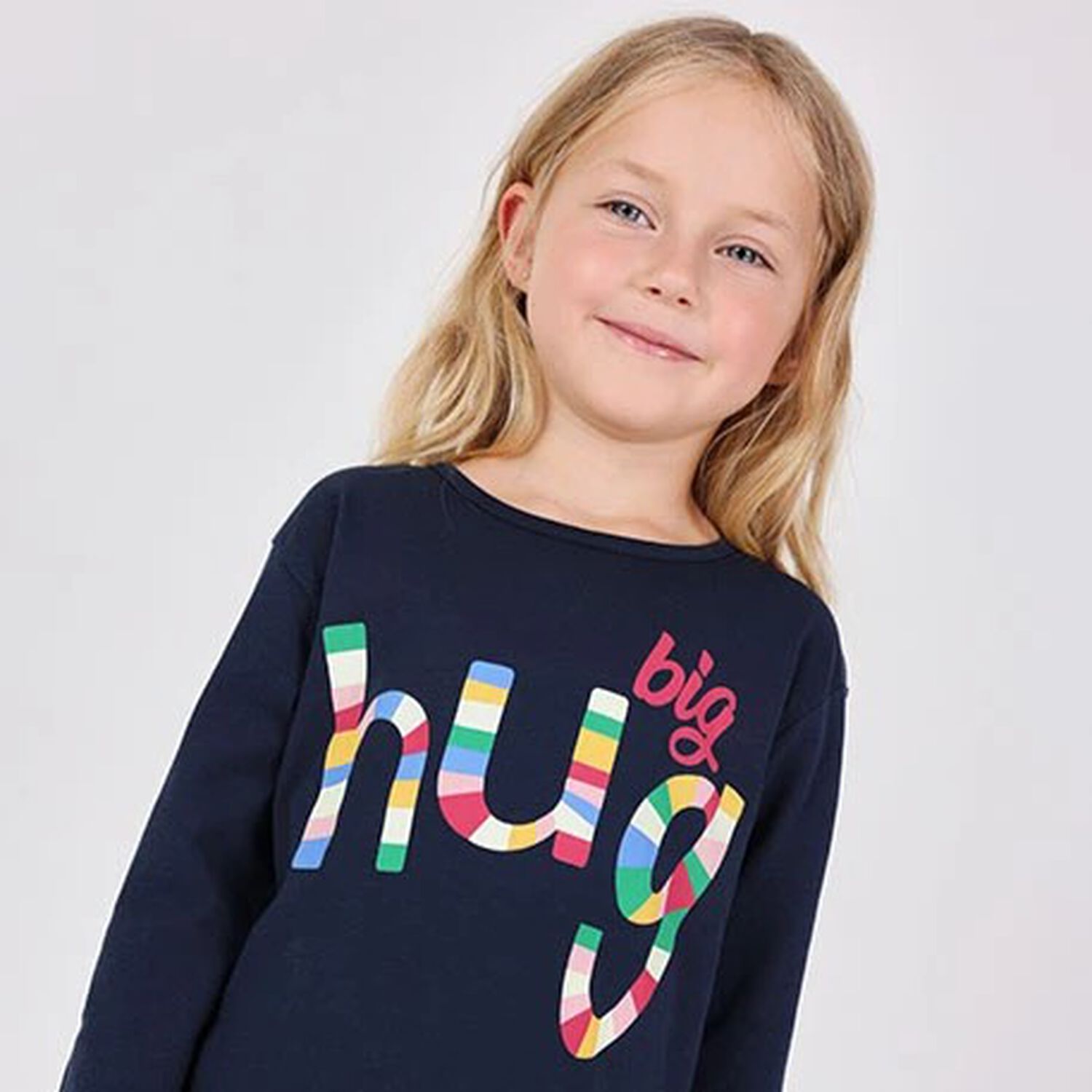 Girls Blue Long Sleeve Top, 1, hi-res