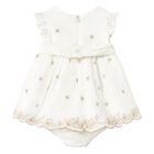 Baby Girls Ivory Embroidered Dress Set, 1, hi-res