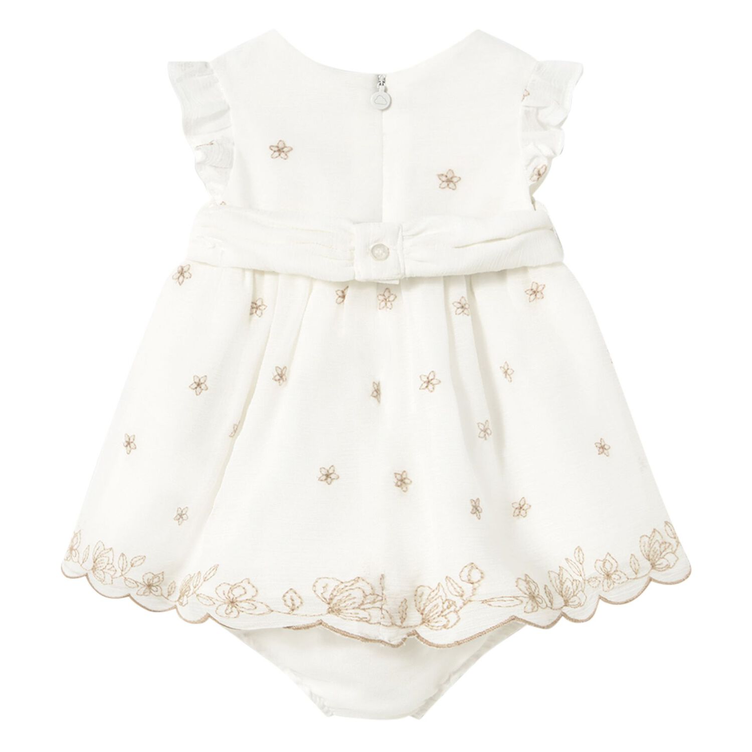 Baby Girls Ivory Embroidered Dress Set, 1, hi-res image number null