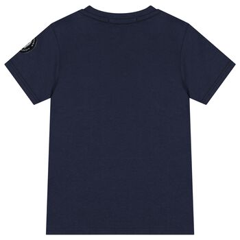 Boys Navy Blue Logo T-Shirt