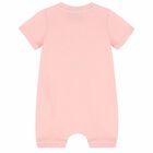 Baby Pink Logo Romper, 1, hi-res
