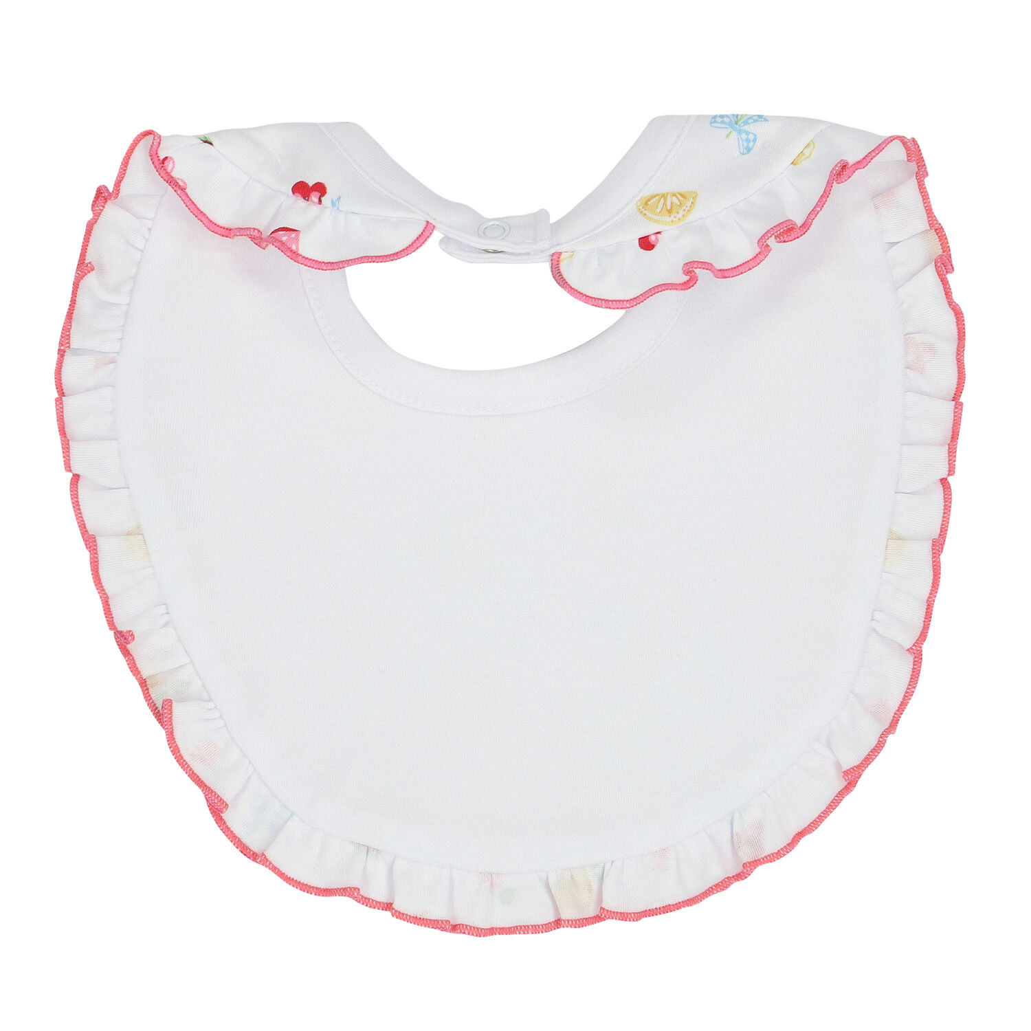 Baby Girls White Tropical Dreams Bib, 1, hi-res