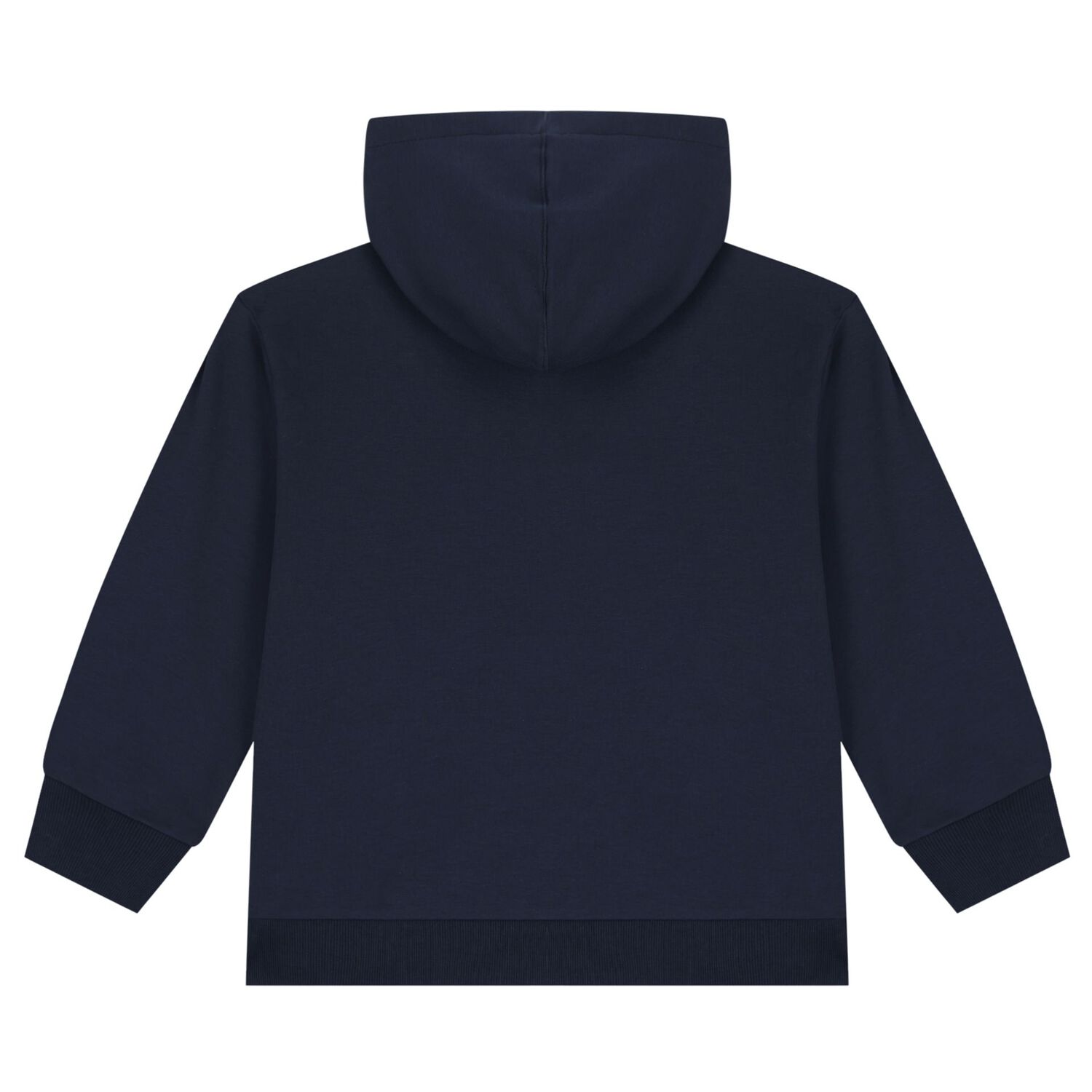 Girls Navy Blue Logo Hooded Zip Up Top, 1, hi-res