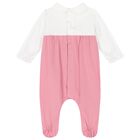 Baby Girls White & Pink Babygrows ( 2-Pack ), 1, hi-res