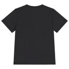 Boys Black Logo T-Shirt, 1, hi-res