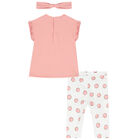Baby Girls White & Pink Leggings Set, 1, hi-res