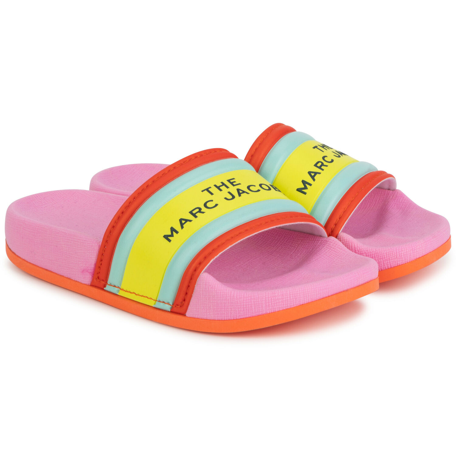 Girls Pink Logo Sliders, 1, hi-res