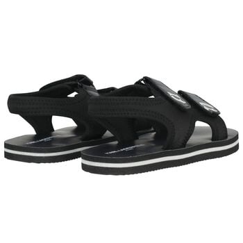 Boys Black Choupette & Karl Sandals