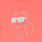 Girls Pink Choupette Logo T-Shirt, 1, hi-res