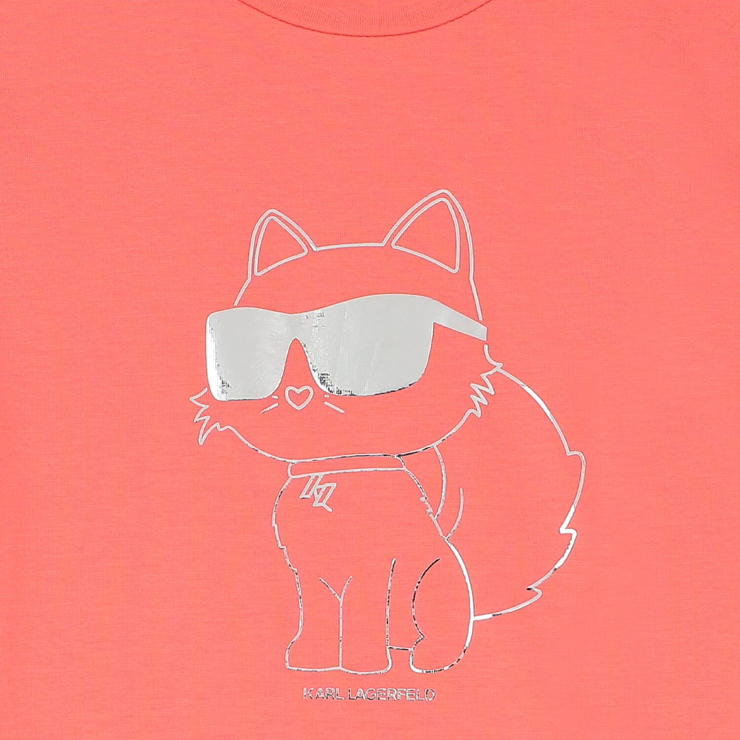 Girls Pink Choupette Logo T-Shirt, 1, hi-res