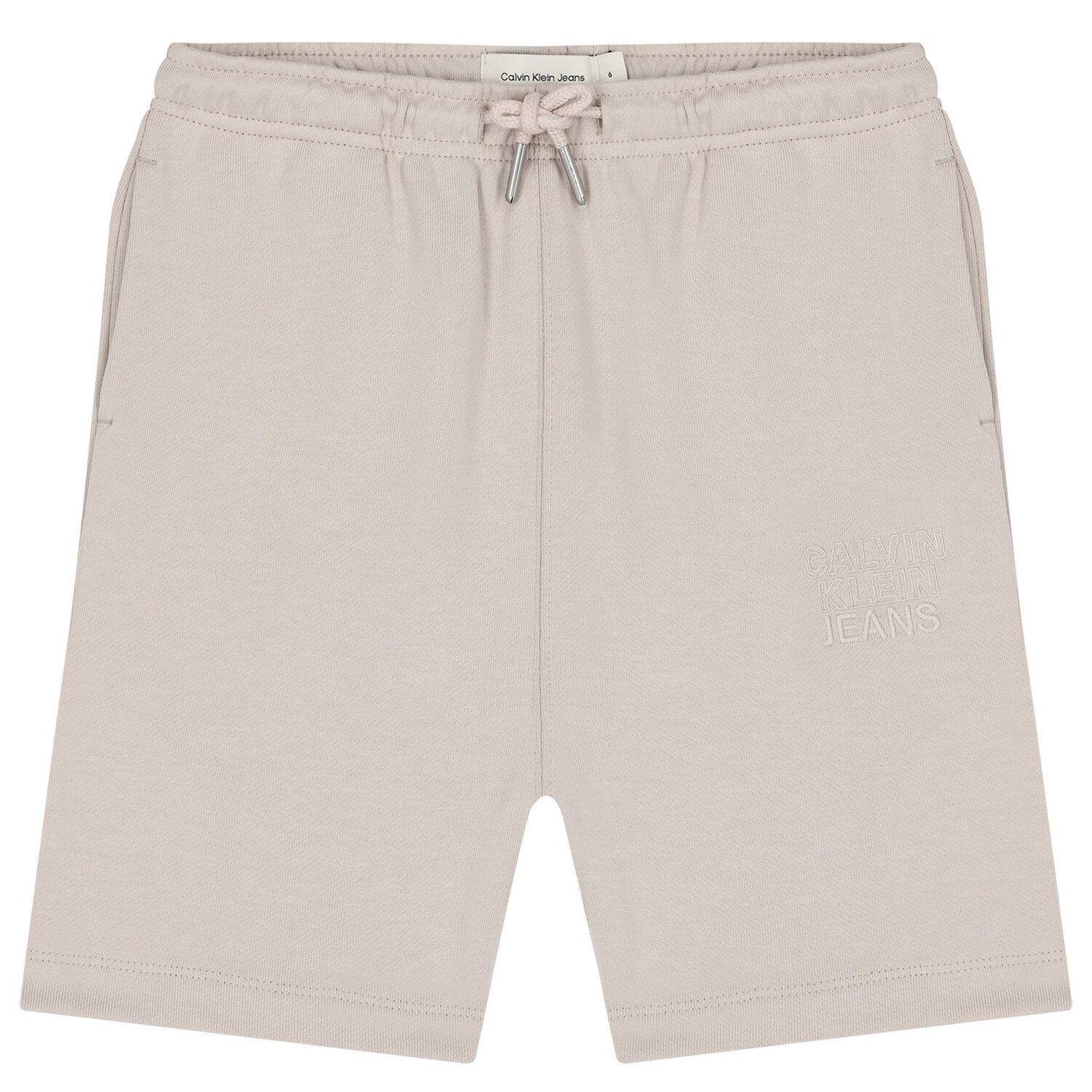 Boys Beige Logo Shorts Set, 1, hi-res