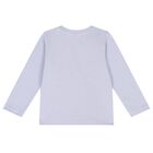 Younger Girls Lilac Logo Long Sleeve Top, 1, hi-res