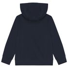 Boys Navy Blue Logo Tracksuit, 2, hi-res