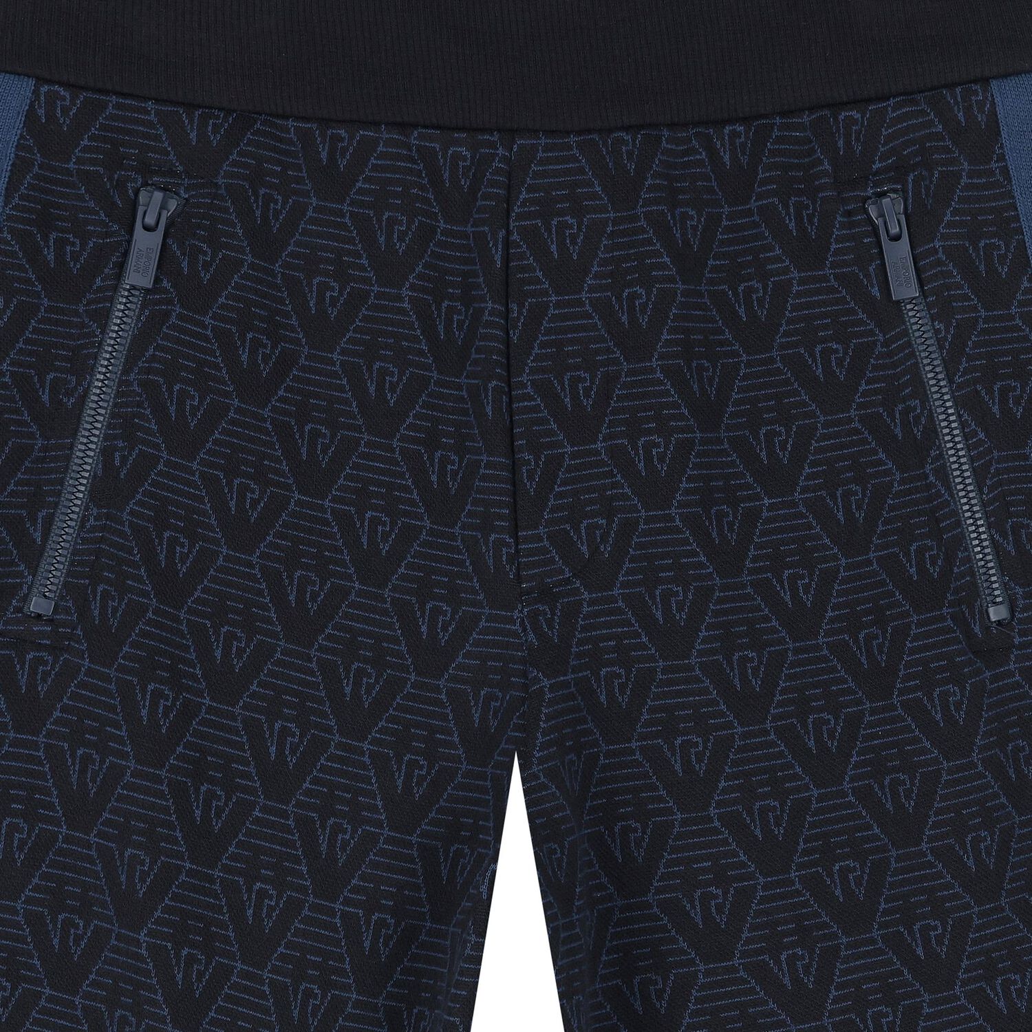 Boys Navy Blue Logo Shorts, 2, hi-res