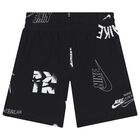 Boys Black Logo Shorts Set, 2, hi-res
