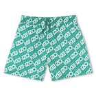 Boys Green Logo Swim Shorts, 1, hi-res