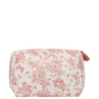 Baby Girls Ivory & Pink Toile De Jouy Wash Bag