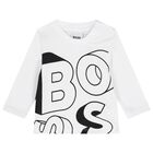 Baby Boys Beige & White Logo Tracksuit Set, 3, hi-res