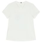 Girls White Logo T-Shirt, 2, hi-res