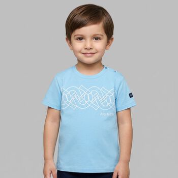 Younger Boys Blue Logo T-Shirt