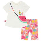 Baby Girls Ivory & Pink Fruits Leggings Set, 1, hi-res
