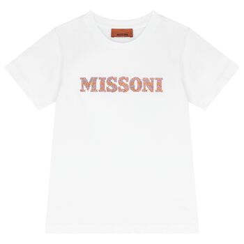 Girls White Logo T-Shirt