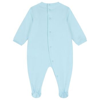 Blue Teddy Bear Logo Babygrow