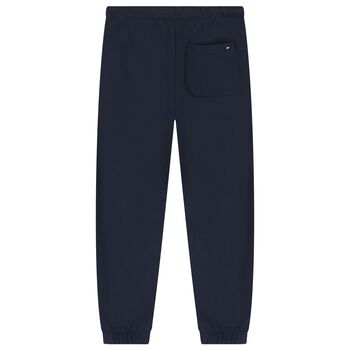 Boys Navy Blue Varsity Logo Joggers