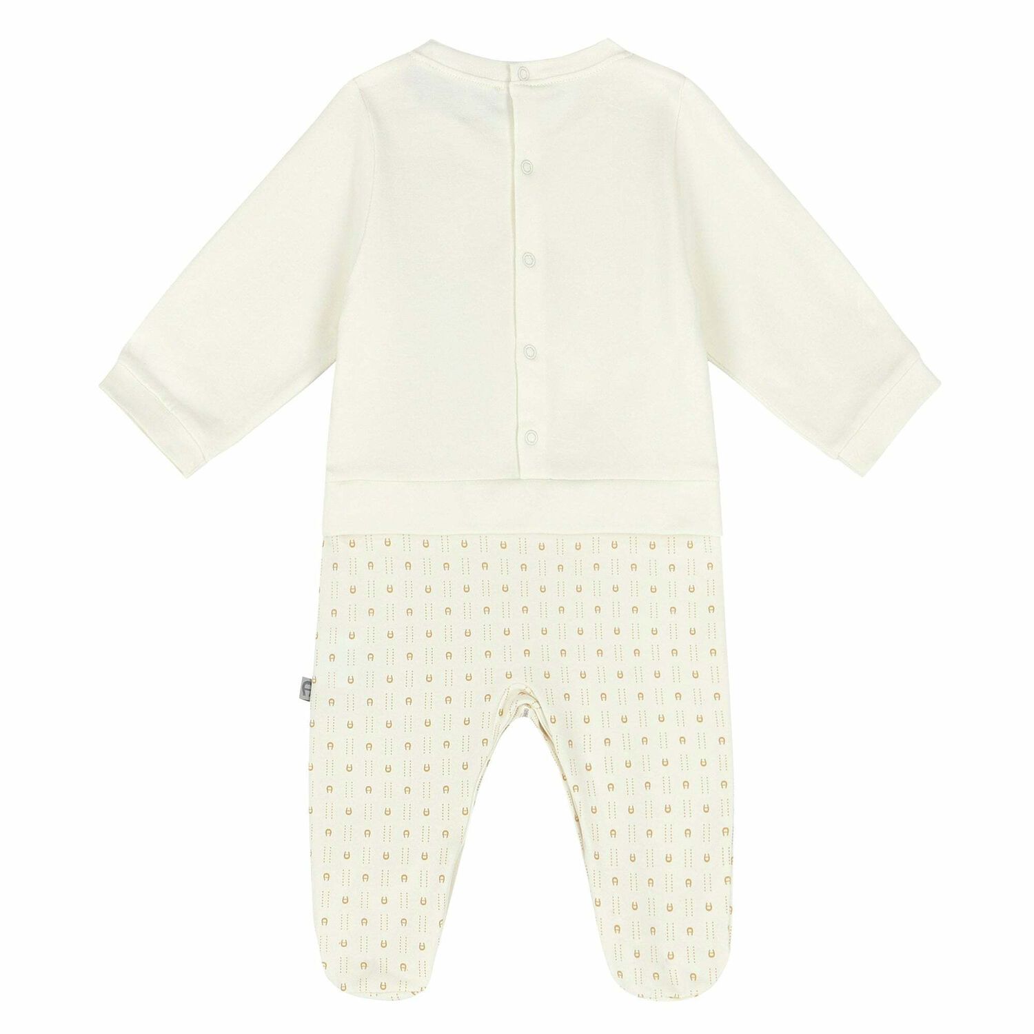 Ivory & Gold Babygrow, 1, hi-res