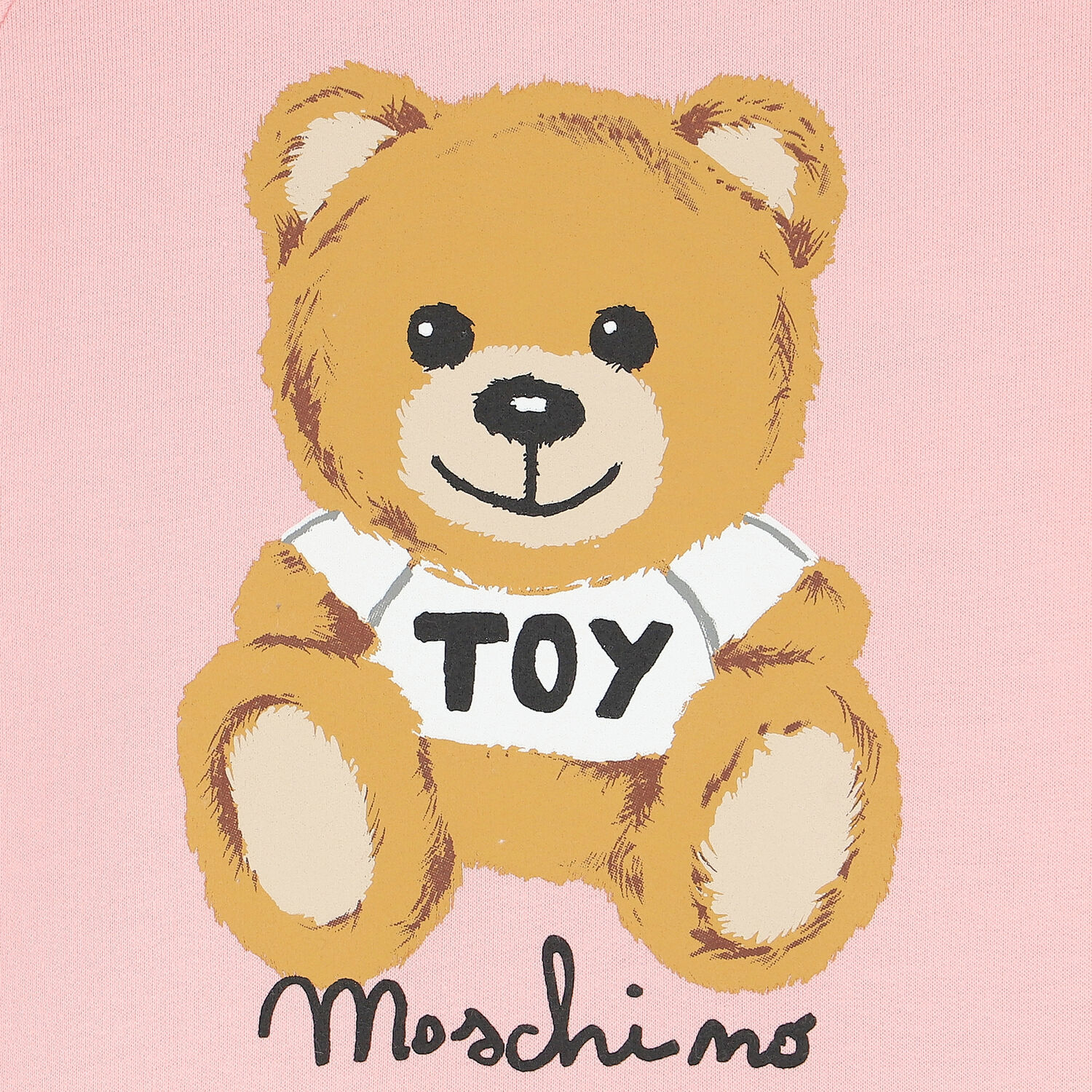 Younger Girls Pink Teddy Logo Dress, 1, hi-res