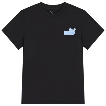 Boys Black & Blue Logo T-Shirt