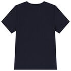 Boys Navy Blue Logo T-Shirt, 2, hi-res