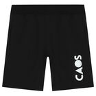 Boys Orange & Black Shorts Set, 3, hi-res