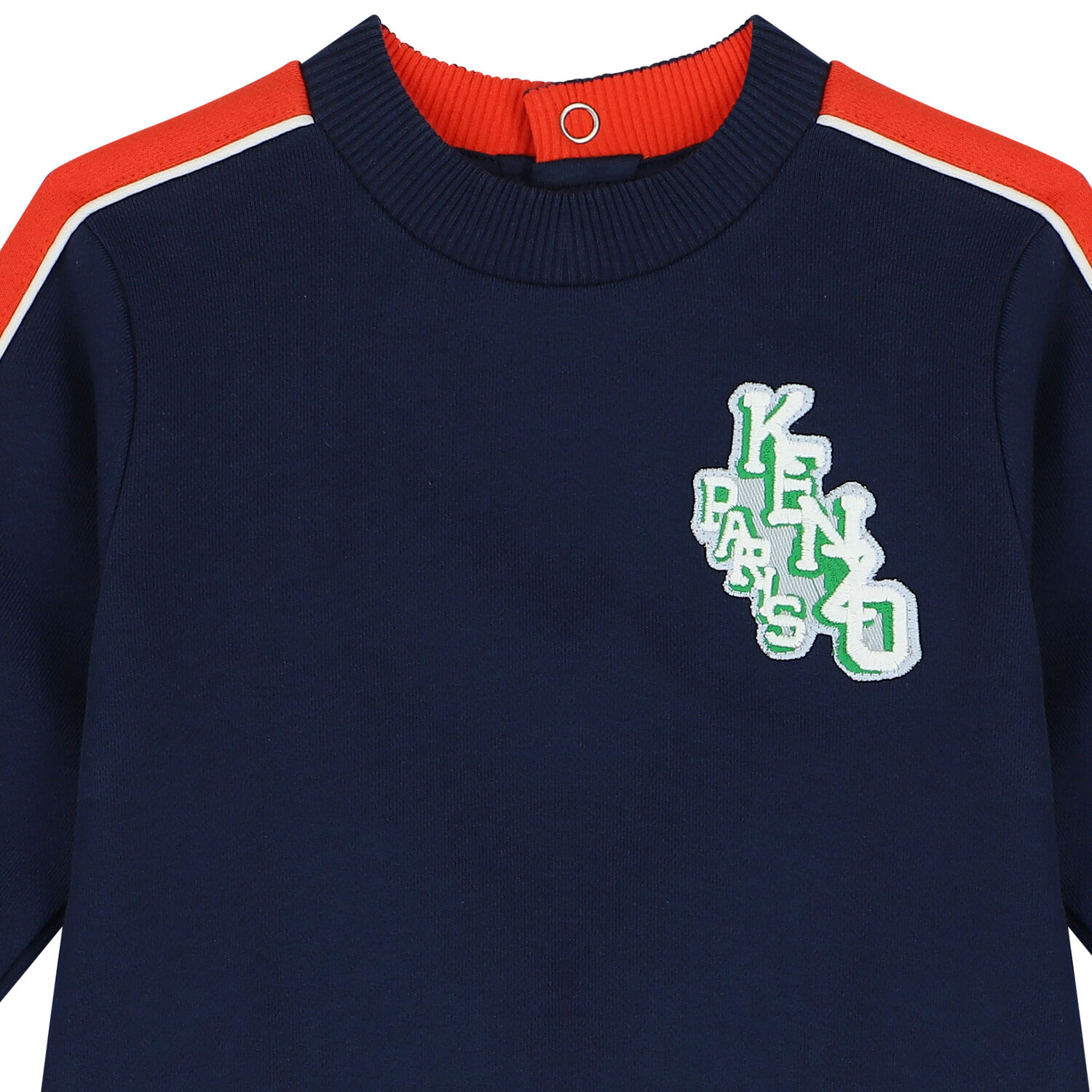 Younger Boys Navy Blue Logo Sweatshirt, 1, hi-res
